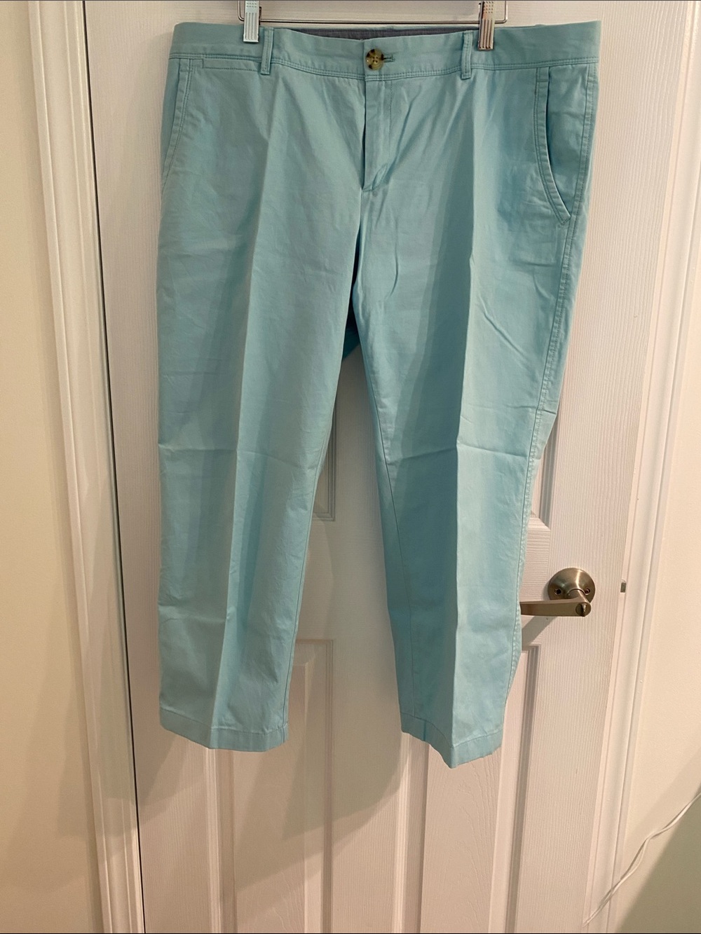 Banana Republic women’s Light Aqua Cropped Chinos size 14